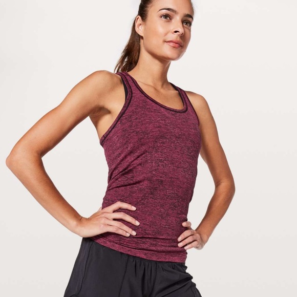 Lululemon Swiftly Tech Racerback in Fuchsia Pink Black - Picture 1 of 7